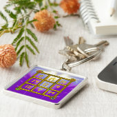 MAGIC SQUARE 33 , Violett Lila Schlüsselanhänger (Seite)