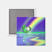 Magic St. Patrick's Day Heart Magnet (Vorderseite/Rückseite)
