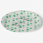 Magic Star Geburtstag Graues Grünbuch Plakat Pappteller (Schrägansicht)