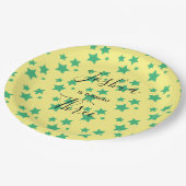 Magic Star Geburtstag Green Yellow Circus Party Pappteller (Schrägansicht)