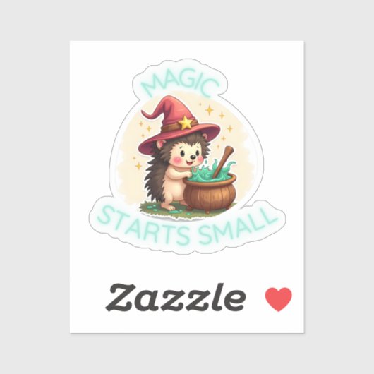 Magic startet Small - Niedlicher Igel Sticker (Blatt)