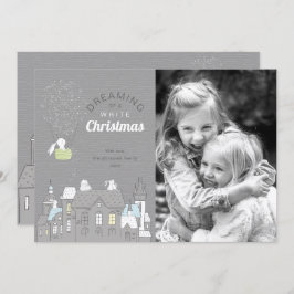 Magic Storybook White Christmas Foto Feiertagskarte