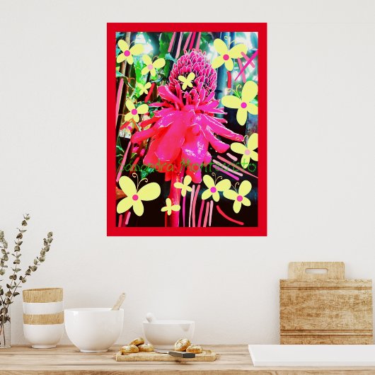 Magic Strawberry Blume Poster (Küche)