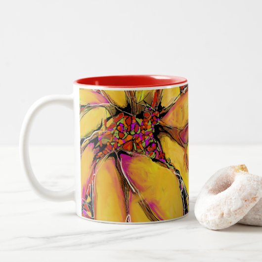 "Magic Sunflower" 11oz Zweifarbige Tasse (Mit Donut)