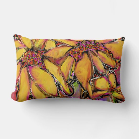 "Magic Sunflower Lumbar Kissen" Lendenkissen (Vorderseite)