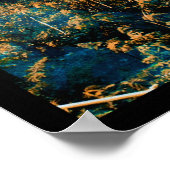 Magic Sunset Bridge Blue_orange Poster (Ecke)