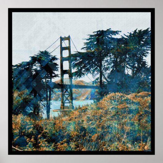 Magic Sunset Bridge Blue_orange Poster (Vorne)