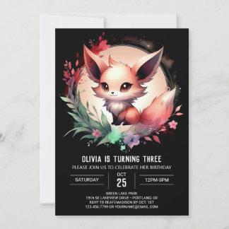 Magic Sweet Fox Geburtstag digital Einladung