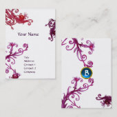 MAGIC SWIRL MONOGRAM Saphir Visitenkarte (Vorne/Hinten)