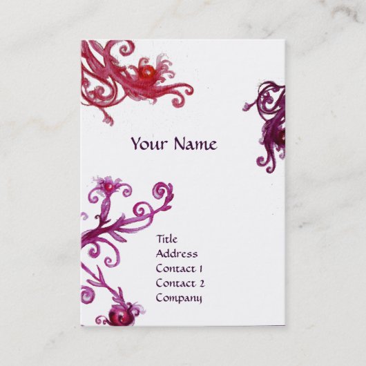 MAGIC SWIRL MONOGRAM Saphir Visitenkarte (Vorderseite)