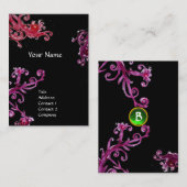 MAGIC SWIRL MONOGRAM smarald Visitenkarte (Vorne/Hinten)