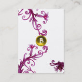 MAGIC SWIRL MONOGRAM topaz Visitenkarte (Rückseite)