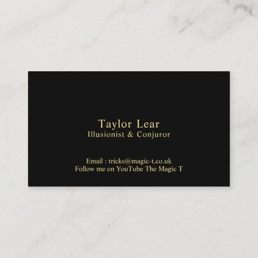 Magic T Visitenkarte (Rückseite)