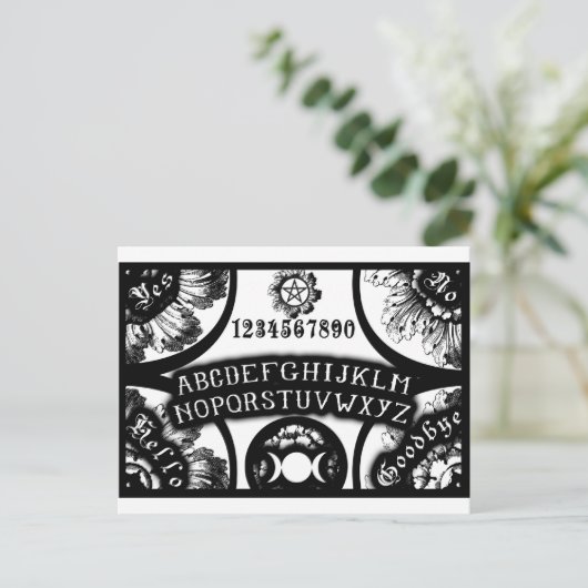 Magic Talking Occult Board Design Postkarte (Stehend Vorderseite)