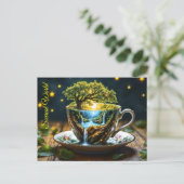 Magic Teacup Landschaft fantastische Natur Postkarte (Stehend Vorderseite)
