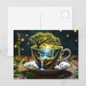 Magic Teacup Landschaft fantastische Natur Postkarte (Vorne/Hinten)