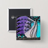 MAGIC THE SPRING hell blau Schwarz-weiß lila Button (Vorne & Hinten)