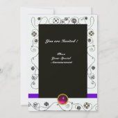 MAGIC THE SPRING, hell schwarz, blau, braun Einladung (Rückseite)