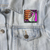 MAGIC THE SPRING hell violett schwarz braun Button (Beispiel)