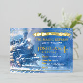 Magic Train Birthday Einladung (Stehend vorne)