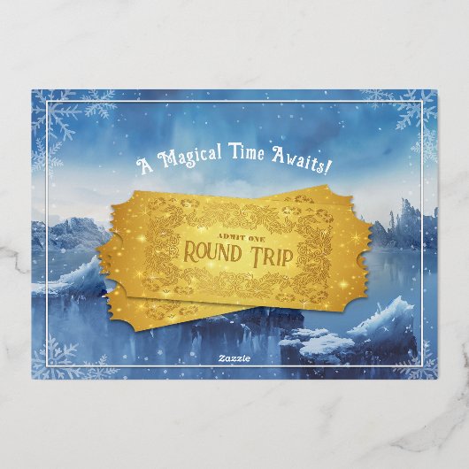 Magic Train Birthday Einladung (Rückseite)