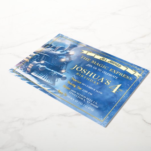 Magic Train Birthday Einladung (Gedreht)