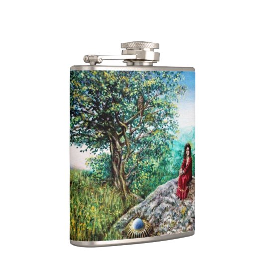 MAGIC TREE / Morgendämmerung in grünem Holz und Da Flachmann (Rechts)