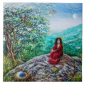 MAGIC TREE / Morgendämmerung in grünem Holz und Da Fliese (Vorderseite)