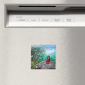 MAGIC TREE / Morgendämmerung in grünem Holz und Da Magnet (In Situ (Geschirrspüler))