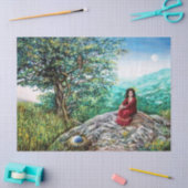 MAGIC TREE / Morgendämmerung in grünem Holz und Da Seidenpapier (Basteln)