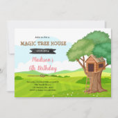 Magic Treehouse Geburtstagseinladung Einladung (Vorderseite)