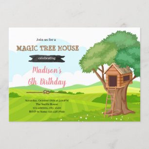 Magic Treehouse Geburtstagseinladung Einladung