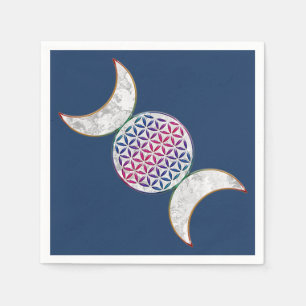 Magic Triple Moon - Spirit Blume des Lebens 2 Serviette