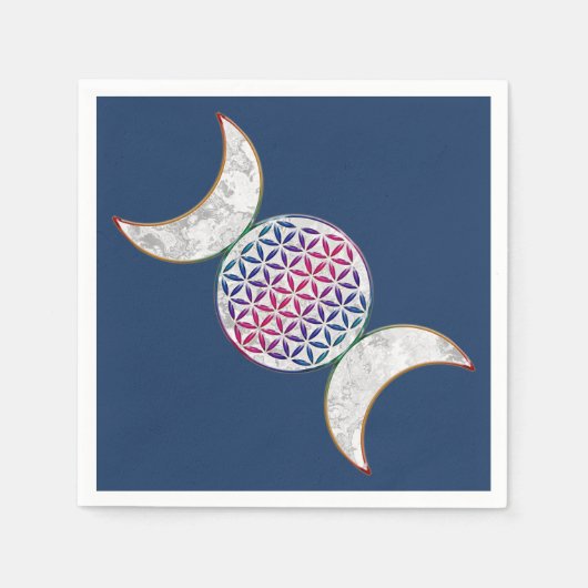 Magic Triple Moon - Spirit Blume des Lebens 2 Serviette (Vorderseite)