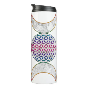 Magic Triple Moon - Spirit Blume des Lebens 2 Thermosbecher