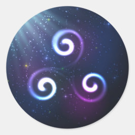 Magic Triskel Runder Aufkleber