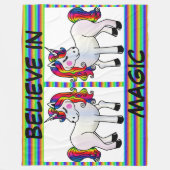 Magic Unicorn Fleecedecke (Vorderseite)