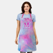 Magic Unicorn Pink Blue Holographic Schürze (Getragen)