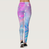 Magic Unicorn Pink Blue Leggings (Rückseite)
