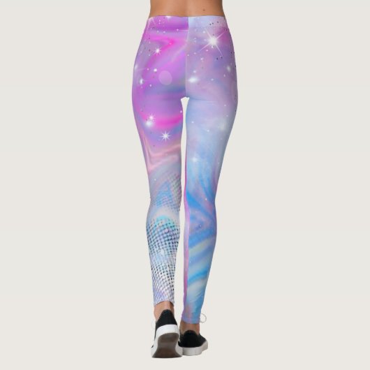 Magic Unicorn Pink Blue Leggings (Rückseite)