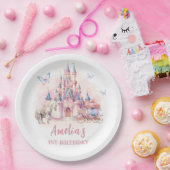 Magic Unicorn Princess Burg Birthday Papierplatte Pappteller (Party)