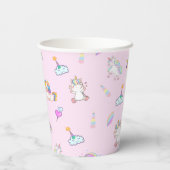 Magic Unicorn Regenbogengradienten 1. Party Pappbecher (Rückseite)