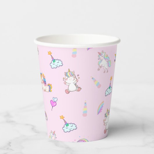 Magic Unicorn Regenbogengradienten 1. Party Pappbecher (Rückseite)