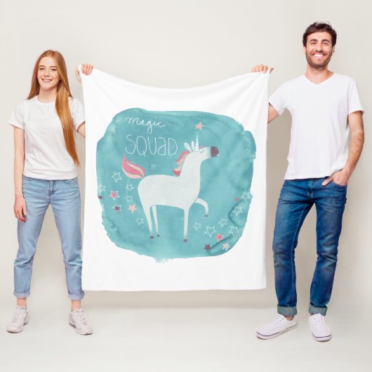 Magic Unicorn Squad Fleecedecke (Beispiel)