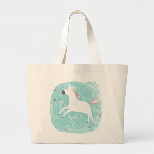 Magic Unicorn Squad - Mach einen Wunsch Jumbo Stoffbeutel (Vorne)