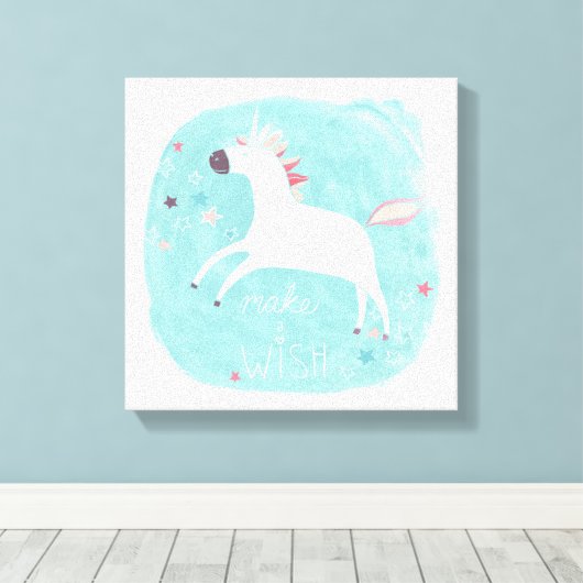 Magic Unicorn Squad - Mach einen Wunsch Leinwanddruck (Insitu (Holzboden))