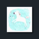 Magic Unicorn Squad - Mach einen Wunsch Leinwanddruck<br><div class="desc">Magic Unicorn Squad II von Juni Erica Vess. Ein Einhorn vor pastellfarbenem Hintergrund.</div>