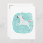 Magic Unicorn Squad - Mach einen Wunsch Postkarte (Vorne/Hinten)