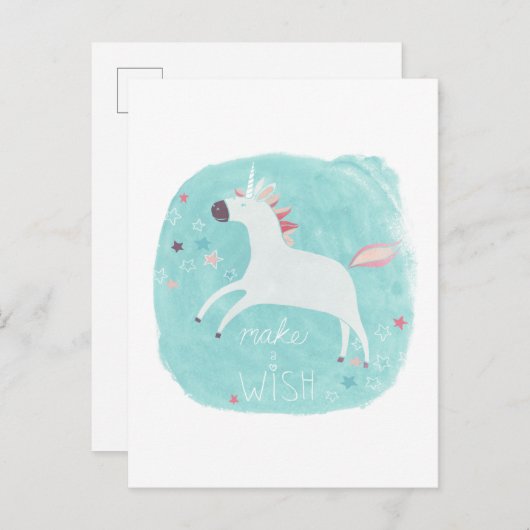 Magic Unicorn Squad - Mach einen Wunsch Postkarte (Vorne/Hinten)