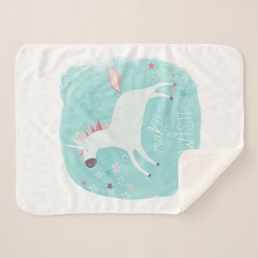 Magic Unicorn Squad - Mach einen Wunsch Sherpadecke (Vorderseite (Horizontal))